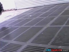 Unforgettable denim upskirt vid