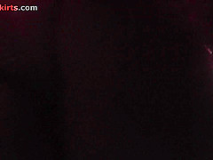 Upskirt porn with a skinny ass gal in a public place