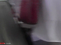 Upskirt vid of brunette hottie's beautiful skinny ass