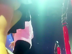 Upskirts of girls at the arcade