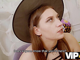 VIP4K  Leo Dee will never forget this halloween celebration with three sluts