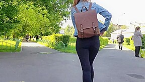 Very nice russian ass in black jeans