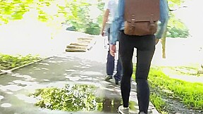 Very nice russian ass in black jeans