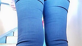 Very nice russian ass in black jeans