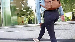 Very nice russian ass in black jeans