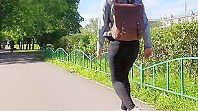 Very nice russian ass in black jeans