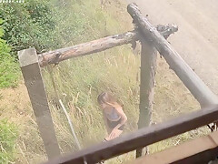 Voyeure See teen 18+ Masturbate Outdoor And Fuck !!