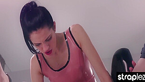 Watch Her Fuck Her Submissive Girlfriend With A Strap On Cock 12 Min