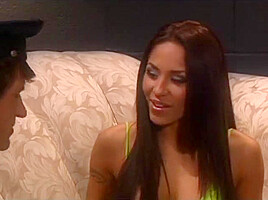 Watch This Brunette Babe Give Head Before She Gets Banged