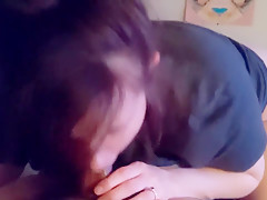 Wet sloppy blowjob