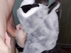 White Wolf Ofc - Deep Throat And Ball In The Face Of Little White Moon