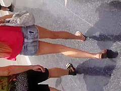 White ass tiny shorts
