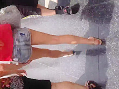 White ass tiny shorts