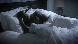 Whitney blindfolded Isiah then sucks and fucks his big black cock