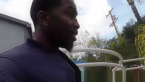 Whore licks up bbc jizz
