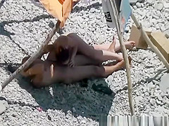 Wife fucked in rocky beach