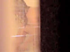 Wife is washing her delicious body on shower spy scenes