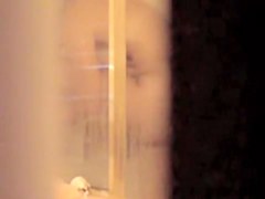 Wife is washing her delicious body on shower spy scenes