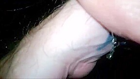 Wife show pantie upskirt and give me handjob in Tram
