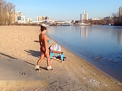 Winter naked swim - Kiev