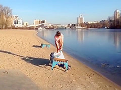 Winter naked swim - Kiev