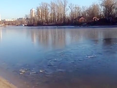 Winter naked swim - Kiev