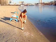 Winter naked swim - Kiev