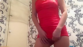 Woman in red