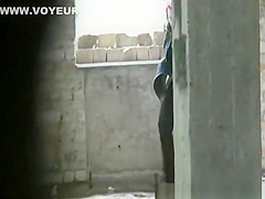 Woman pees