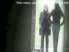 Woman pees