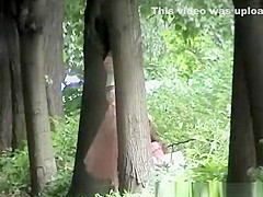 Women in ceremony clothes caught peeing