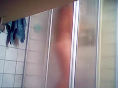 Young Step sister's ass and pussy in a shower
