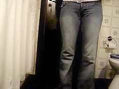 analia in the bathroom