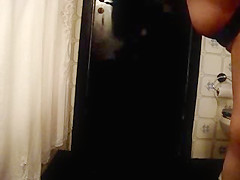 analia in the bathroom
