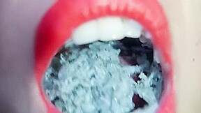 asian mouth closeup