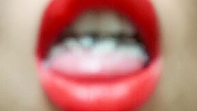 asian mouth closeup