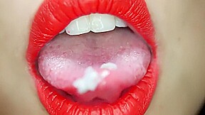 asian mouth closeup