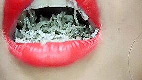 asian mouth closeup