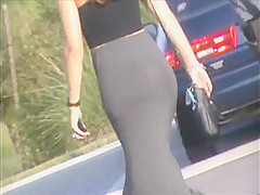 ass in dress, slow motion