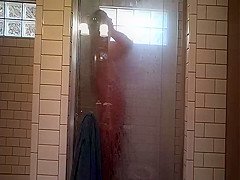 bbw wife in shower