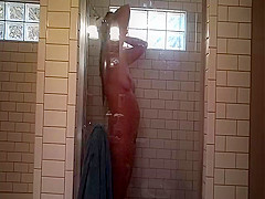 bbw wife in shower