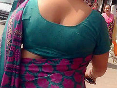 big ass sexy nepali aunty ass walk in saree