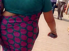 big ass sexy nepali aunty ass walk in saree