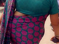 big ass sexy nepali aunty ass walk in saree