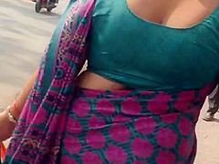 big ass sexy nepali aunty ass walk in saree