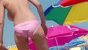 big boobs beach