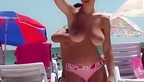 big boobs beach