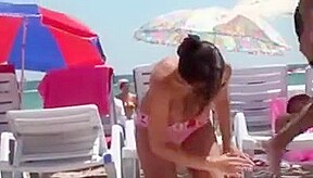 big boobs beach