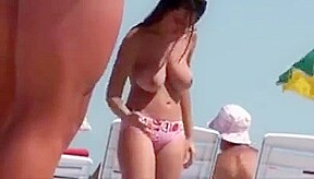 big boobs beach