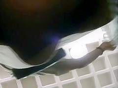 black panties on black milf coworker shopping